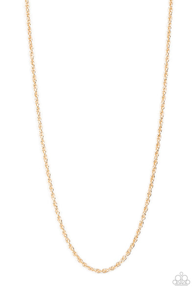 INDUSTRIAL INTERVAL - GOLD CHAIN URBAN NECKLACE - PAPARAZZI