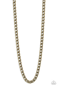 PRO LEAGUE - BRASS LINK NECKLACE - PAPARAZZI