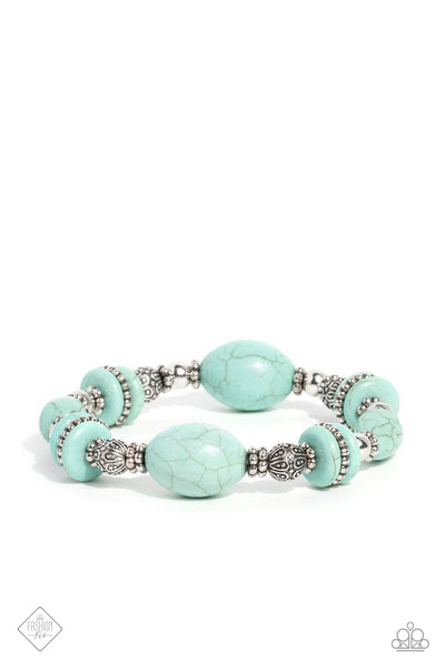 NILE RIVER REDUX - BLUE CORAL AND SILVER BEAD NECKLACE - PAPARAZZI - MAY 2023 FASHION FIX