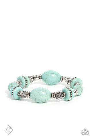 NILE RIVER REDUX - BLUE CORAL AND SILVER BEAD NECKLACE - PAPARAZZI - MAY 2023 FASHION FIX