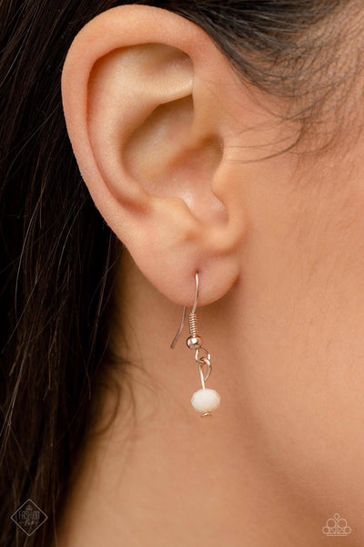 LOTUS LUXURY - ROSE GOLD FLOWER DISC WHITE STONE LAYERED SHORT NECKLACE - PAPARAZZI JUNE 2023