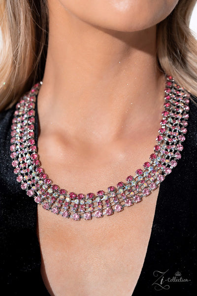 FLIRTATIOUS - PINK 2023 ZI COLLECTION NECKLACE - PAPARAZZI