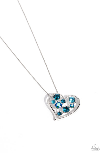ROMANTIC RECOGNITION- BLUE HEART GEM - PAPARAZZI