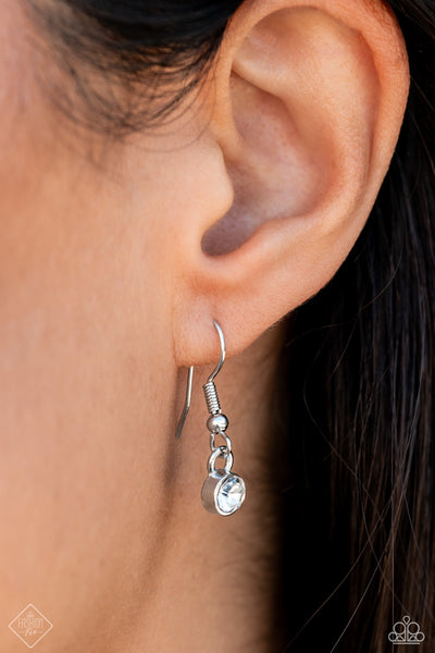 ADMIRABLE ANTIQUITY - MULTI BLUE WHITE PEACH GEM SILVER POST EARRINGS - PAPARAZZI SEPTEMBER 2023