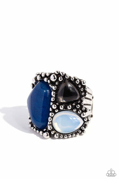 NATURAL MOTLEY - BLUE RING - PAPARAZZI
