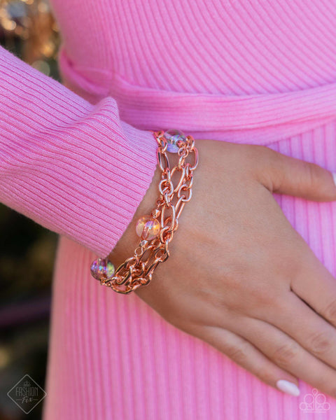 DAWN OF A NEW DAY - COPPER CHAIN BEAD BRACELET - PAPARAZZI MAY 2024 FASHION FIX