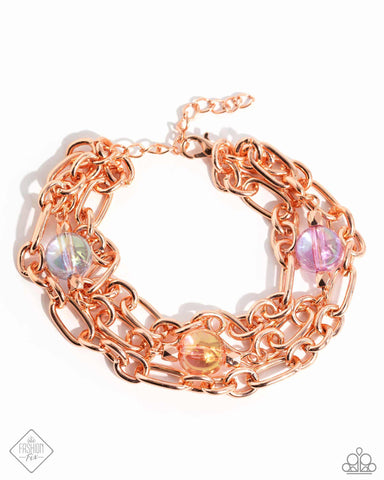 DAWN OF A NEW DAY - COPPER CHAIN BEAD BRACELET - PAPARAZZI MAY 2024 FASHION FIX