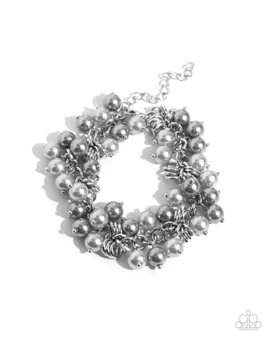 ENDLESS LOOP - SILVER PEARL BRACELET - PAPARAZZ