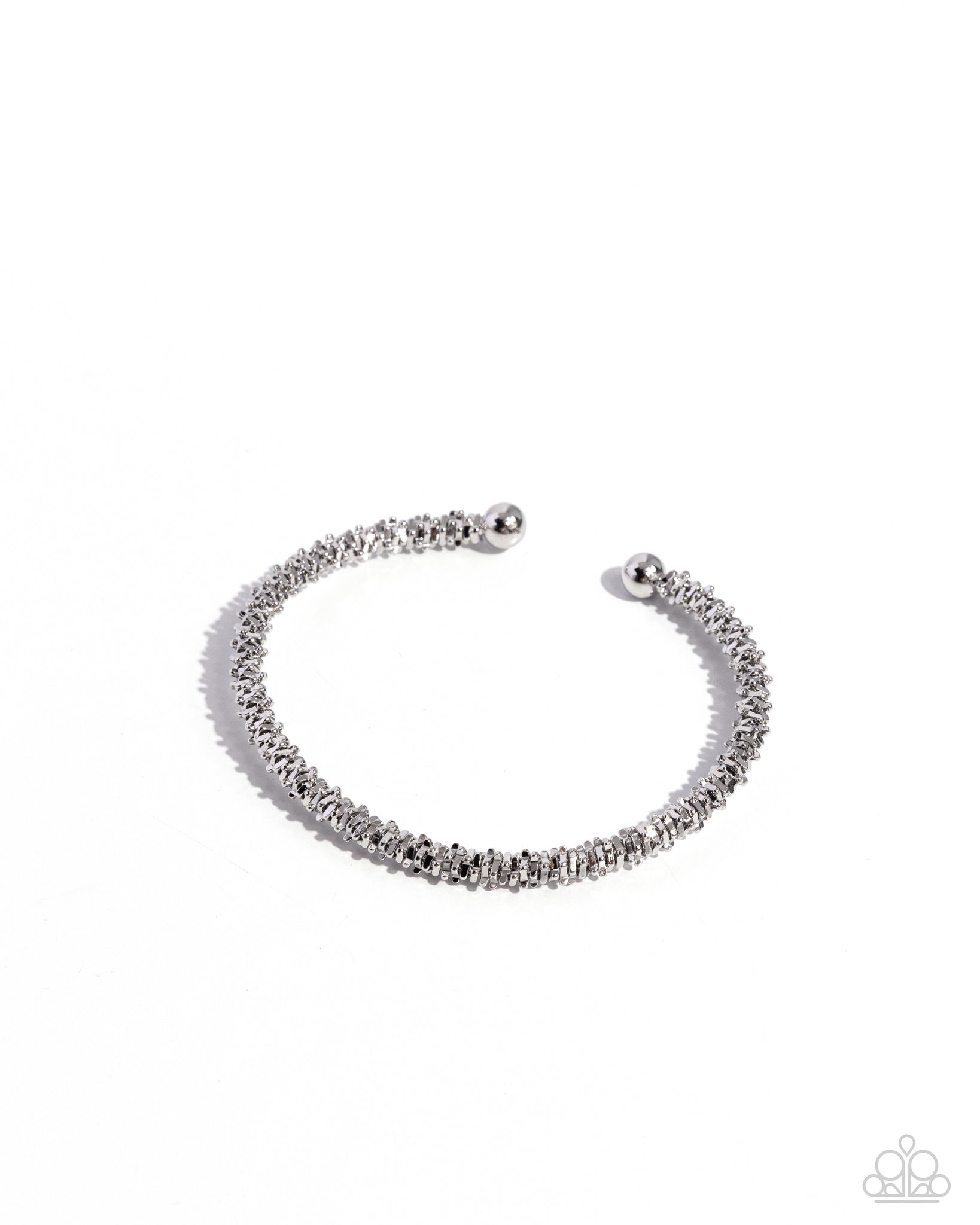 TWISTED TRENCHANT - SILVER FLEXI CUFF BRACELET - PAPARAZZI