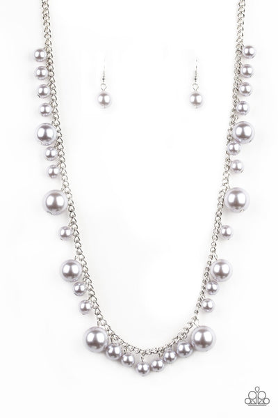 THERE'S ALWAYS ROOM AT THE TOP - PAPARAZZI - SILVER  BUBBLY BEAD SILVER CHAIN NECKLACE