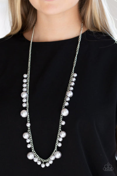 THERE'S ALWAYS ROOM AT THE TOP - PAPARAZZI - SILVER  BUBBLY BEAD SILVER CHAIN NECKLACE