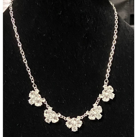 ENVIOUS ELEGANCE - WHITE RHINESTONE NECKLACE - PAPARAZZI CONVENTION EXCLUSIVE 2021
