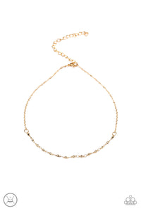 TAKE A RISK - GOLD CHOKER NECKLACE - PAPARAZZI