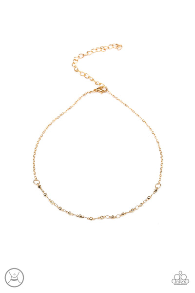 TAKE A RISK - GOLD CHOKER NECKLACE - PAPARAZZI