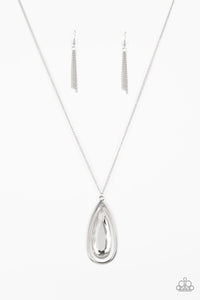 THE ROYAL CORONATION SILVER WHITE PENDANT 2018 CONVENTION EXCLUSIVE NECKLACE - PAPARAZZI