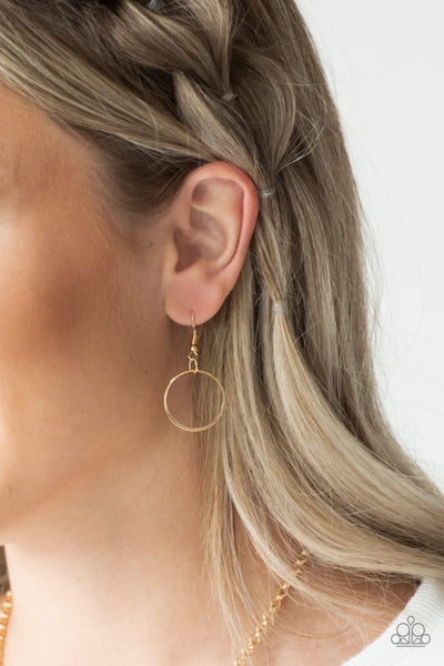 BREAK THE CYCLE - GOLD CIRCLE NECKLACES - PAPARAZZI