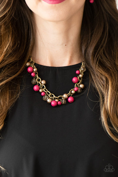 THE GRIT CROWD - PINK NECKLACE - PAPARAZZI