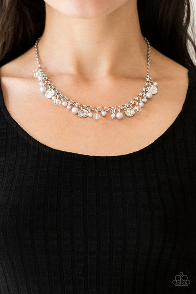 COASTAL CACHE - SILVER PEARL NECKLACE