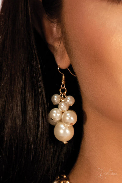 PAPARAZZI EXEC-YOU-TIVE - ZI COLLECTION 2018 - WHITE PEARL GOLD CHAIN NECKLACE