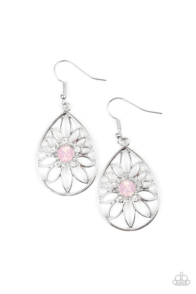 TAKE IT GLOW - PINK OPAL EARRING - PAPARAZZI