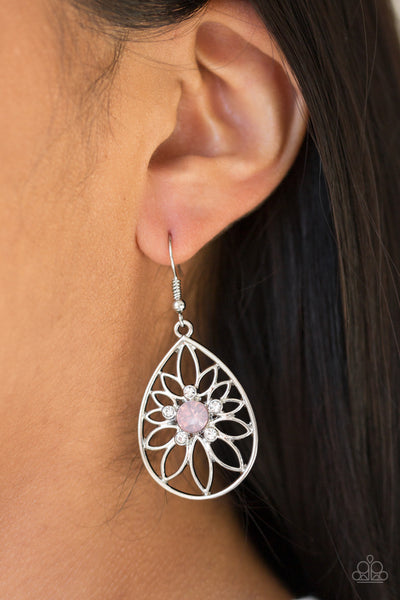 TAKE IT GLOW - PINK OPAL EARRING - PAPARAZZI