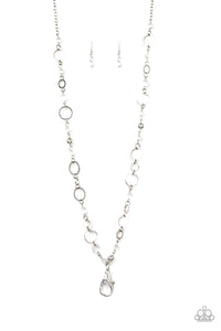 KID IN A CANDY SHOP - WHITE MOOSTONE LANYARD - PAPARAZZI