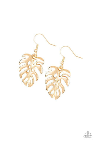 Paparazzi ♥ Desert Palms - Gold ♥ Earrings
