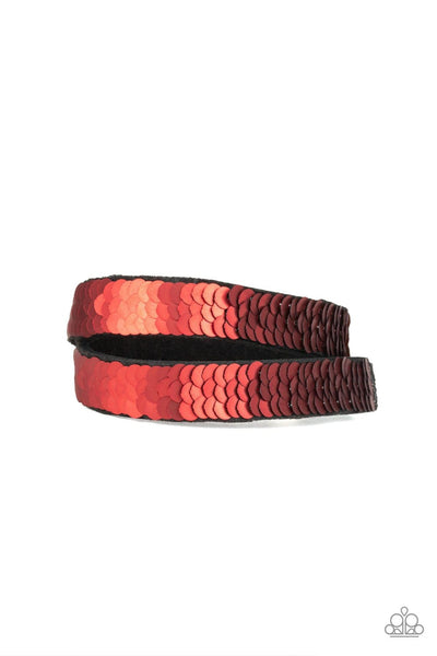 Under The SEQUINS - Reversible Brown to Red Bracelet