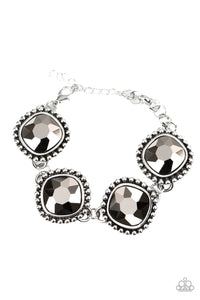 MEGA MEGAWATT - SILVER HEMATITE BRACELET - PAPARAZZI