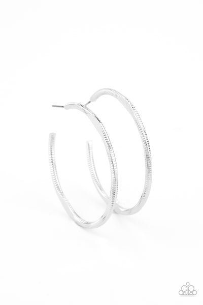 SPITFIRE - SILVER HOOP EARRINGS