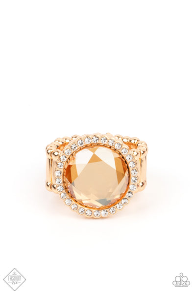 CROWN CULTURE - GOLD GEM RING - FASHION FIX EXCLUSIVE APRIL 2021 - PAPARAZZI
