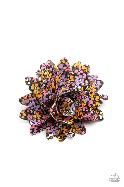 BLOOMING BOUNDARIES - MULTI FLORAL HAIR CLIP - PAPARAZZI