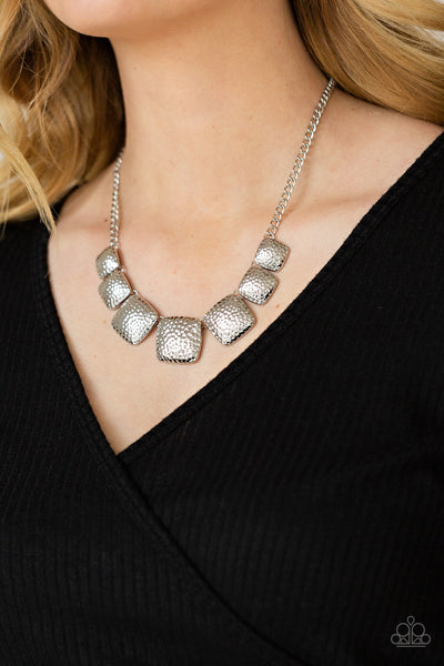 KEEPING IT RELIC - SILVER PLATE STATEMENT NECKLACE - PAPARAZZI