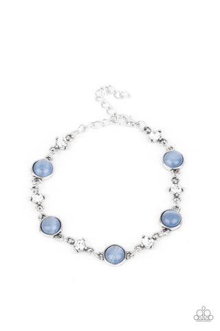 USE YOUR ILLUMINATION - BLUE CAT'S EYE SILVER BRACELET - PAPARAZZI