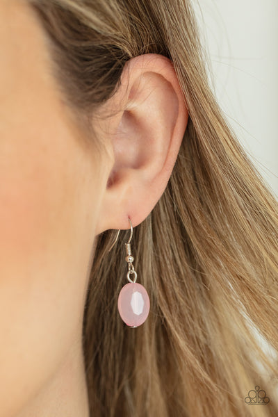 MEADOW ESCAPE - PINK AND WOODEN BEAD NECKLACE - PAPARAZZI