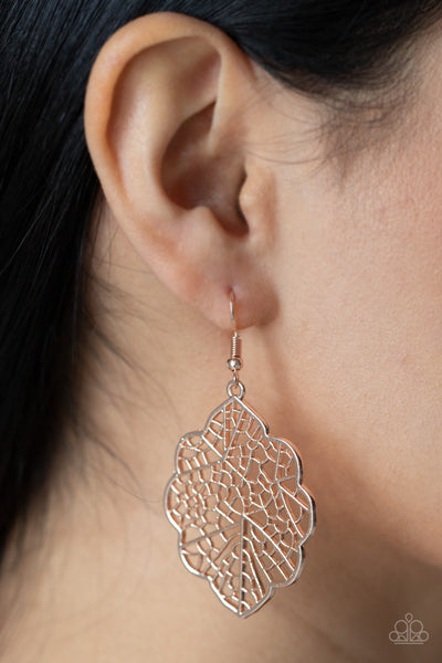 Meadow Mosaic - Silver Filigree Earrings - Paparazzi
