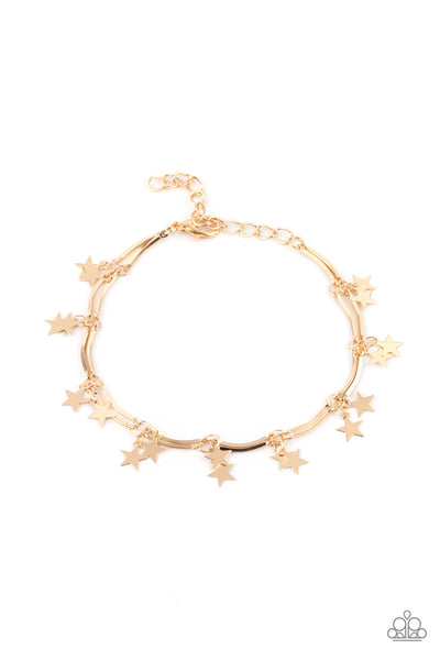 PARTY IN THE USA - GOLD STAR BRACELET - PAPARAZZI