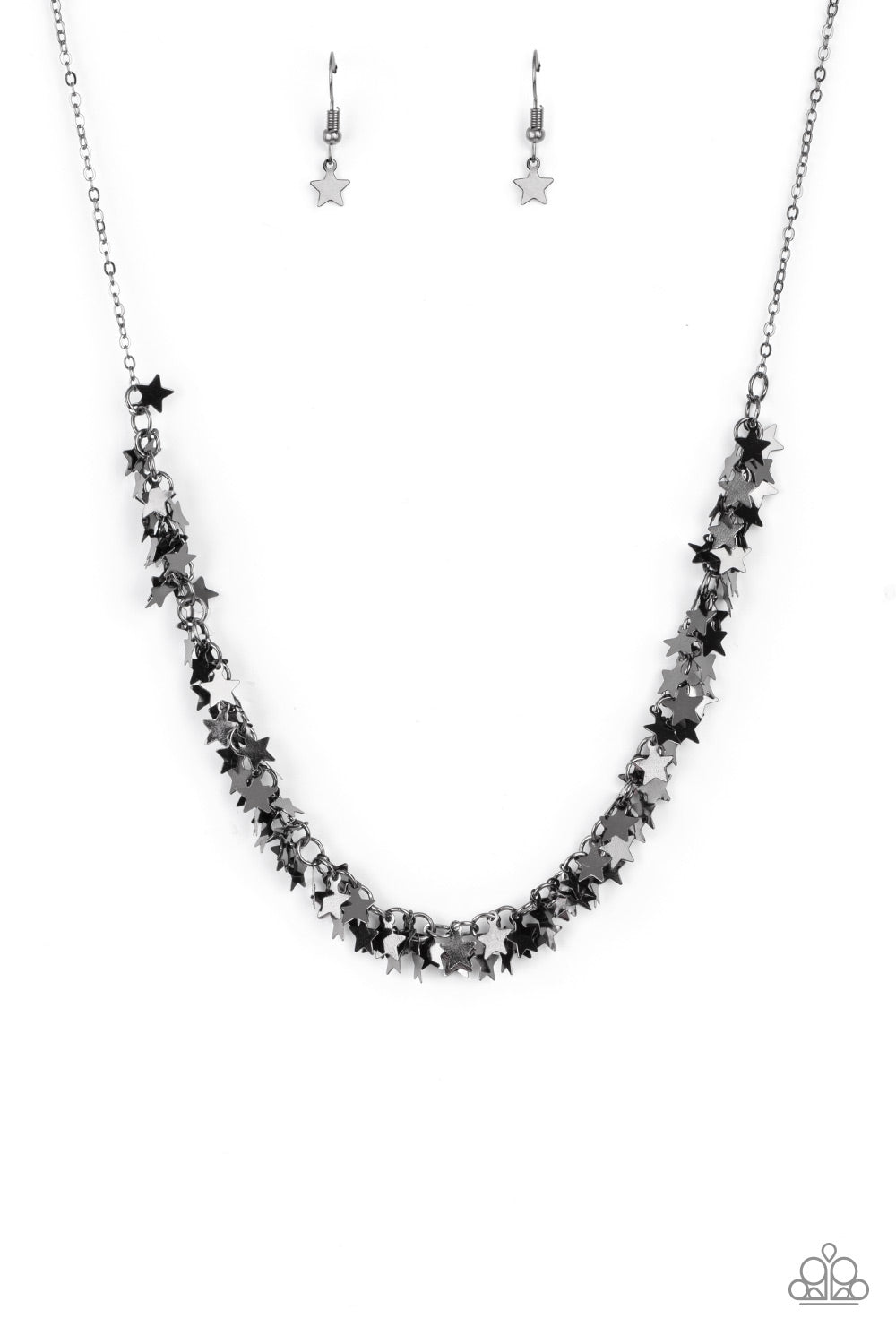STARRY ANTHEM - BLACK GUNMETAL STAR NECKLACE - PAPARAZZI