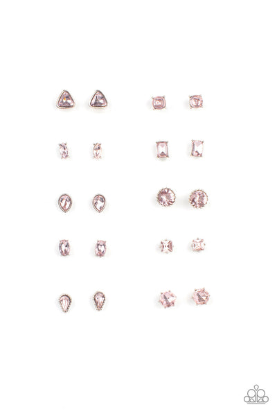 STARLET SHIMMER PINK RHINSTONE ASSORTED SET OF 10