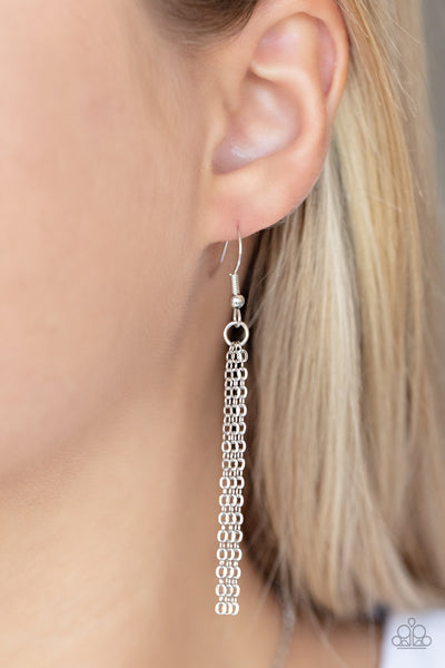 PRISMATICALLY POLISHED - PURPLE GEM SILVER SHORT NECKLACE - PAPARAZZI