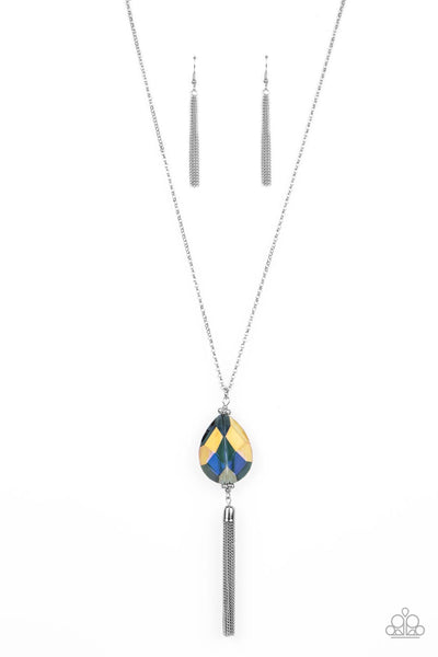 INTERSTELLAR SOLSTICE - PURPLE UV GEM SILVER PENDANT NECKLACE - PAPARAZZI Regular price