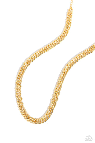 IN THE END ZONE - GOLD URBAN CHAIN NECKLACE - PAPARAZZI