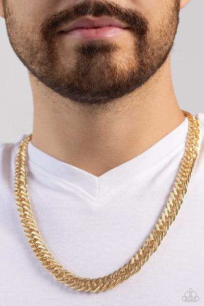 IN THE END ZONE - GOLD URBAN CHAIN NECKLACE - PAPARAZZI