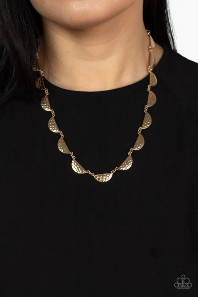 LUNAR JUNGLE - GOLD HALF-MOON NECKLACE