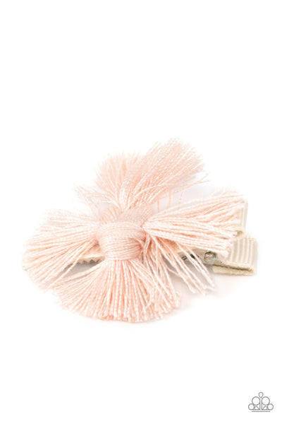TASSELED TERRACE - PINK FLORAL BOHO HAIR CLIP - PAPARAZZI