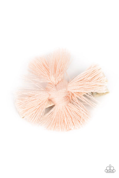 TASSELED TERRACE - PINK FLORAL BOHO HAIR CLIP - PAPARAZZI