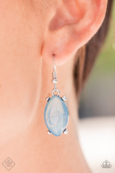 DATE NIGHT NOUVEAU - BLUE OPAL CLUSTER SILVER NECKLACE - PAPARAZZI - FASHION FIX OCTOBER 2021