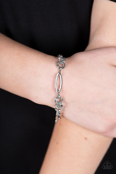CHIC CHARMER - SILVER LINK BRACELET - PAPARAZZI