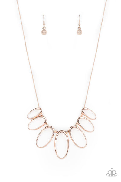 THE MANE INGREDIENT - ROSE GOLD OVAL NECKLACE - PAPARAZZI