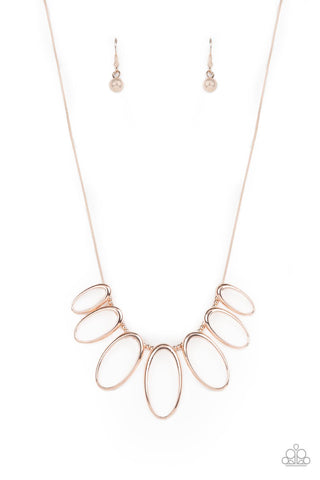 THE MANE INGREDIENT - ROSE GOLD OVAL NECKLACE - PAPARAZZI